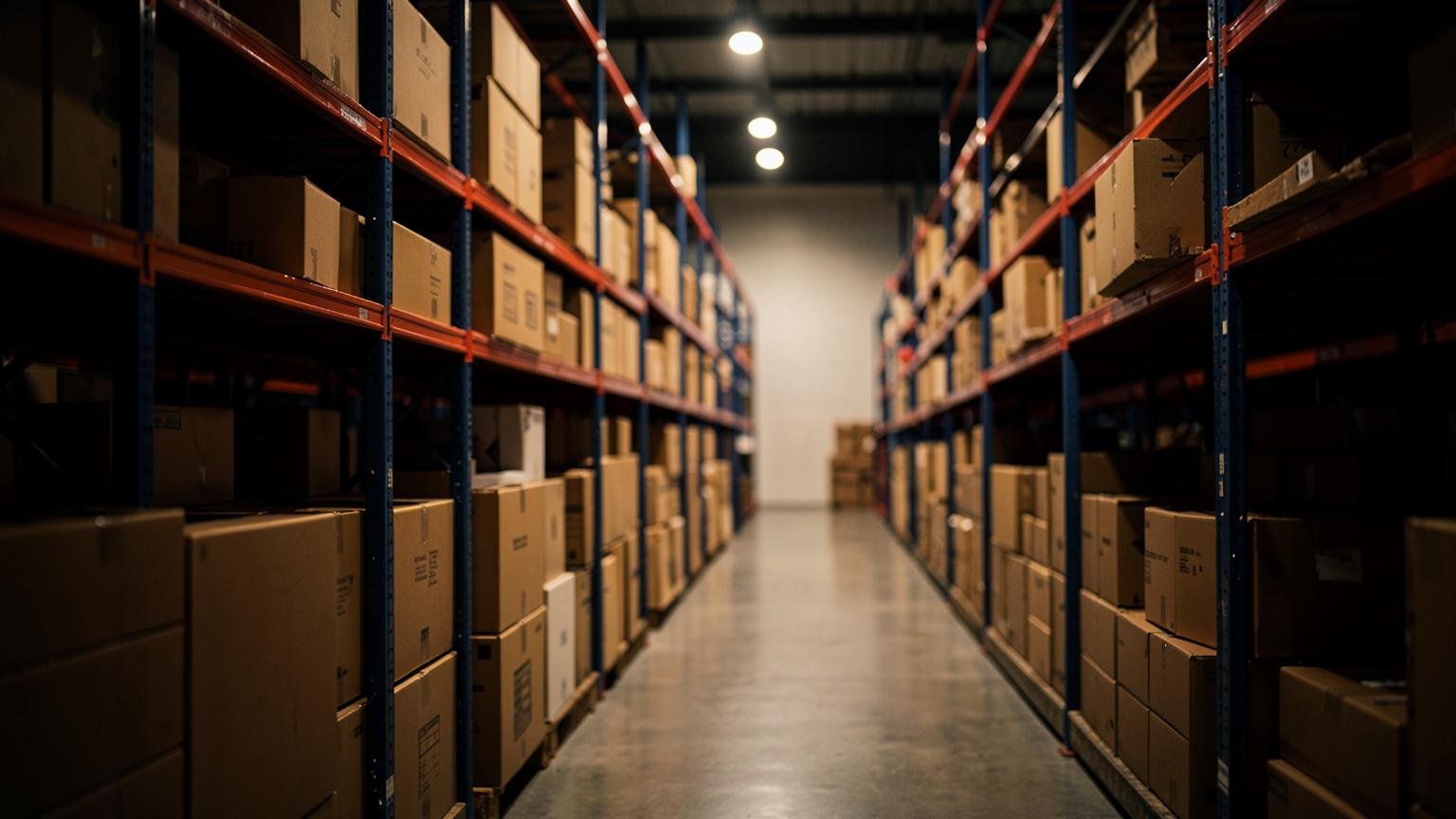Stacked shipping boxes ready for fulfillment