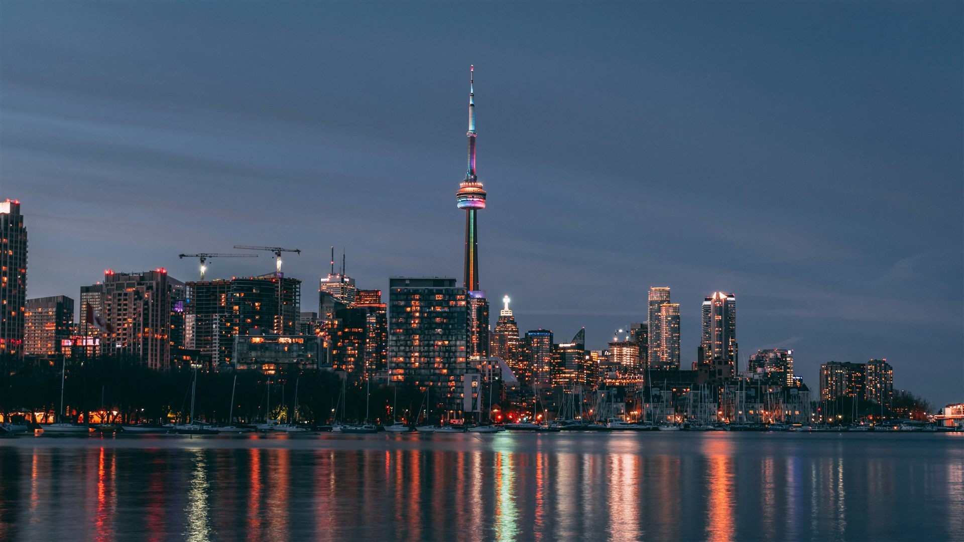 Toronto skyline at night
